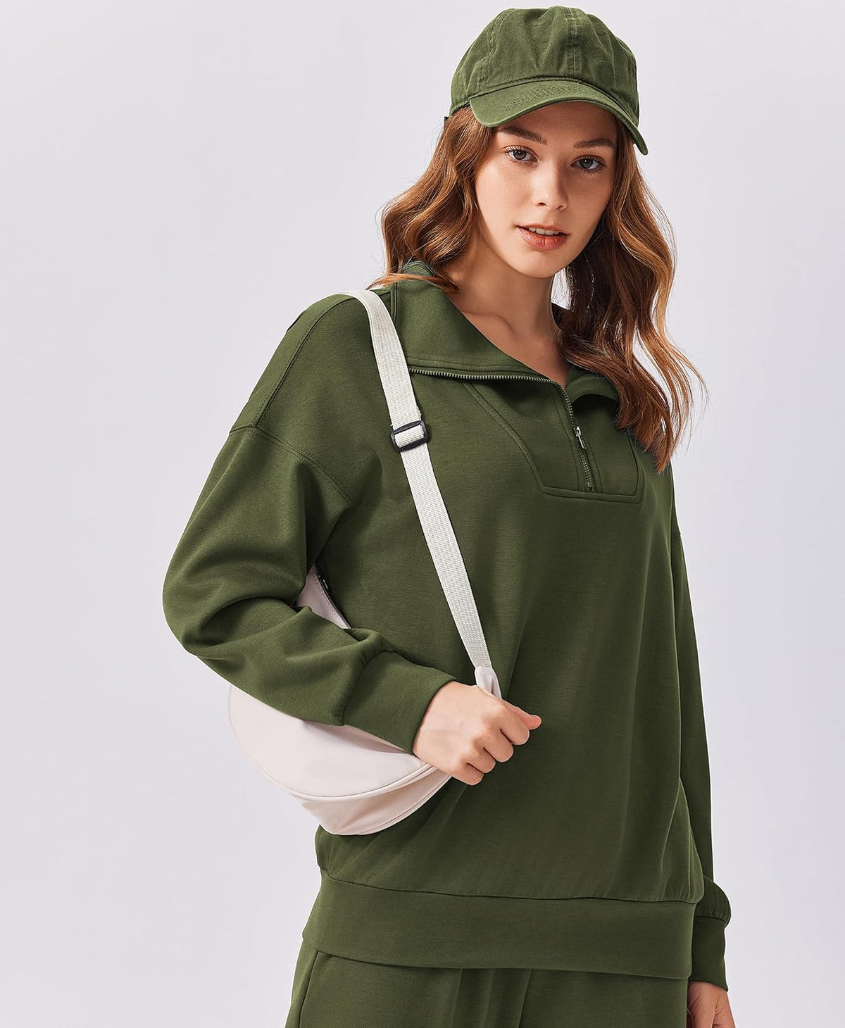 2 Piece Lounge Set for Women, 1/4 Zip – Casual Wear, Fall Fashion, Relaxing, Outing