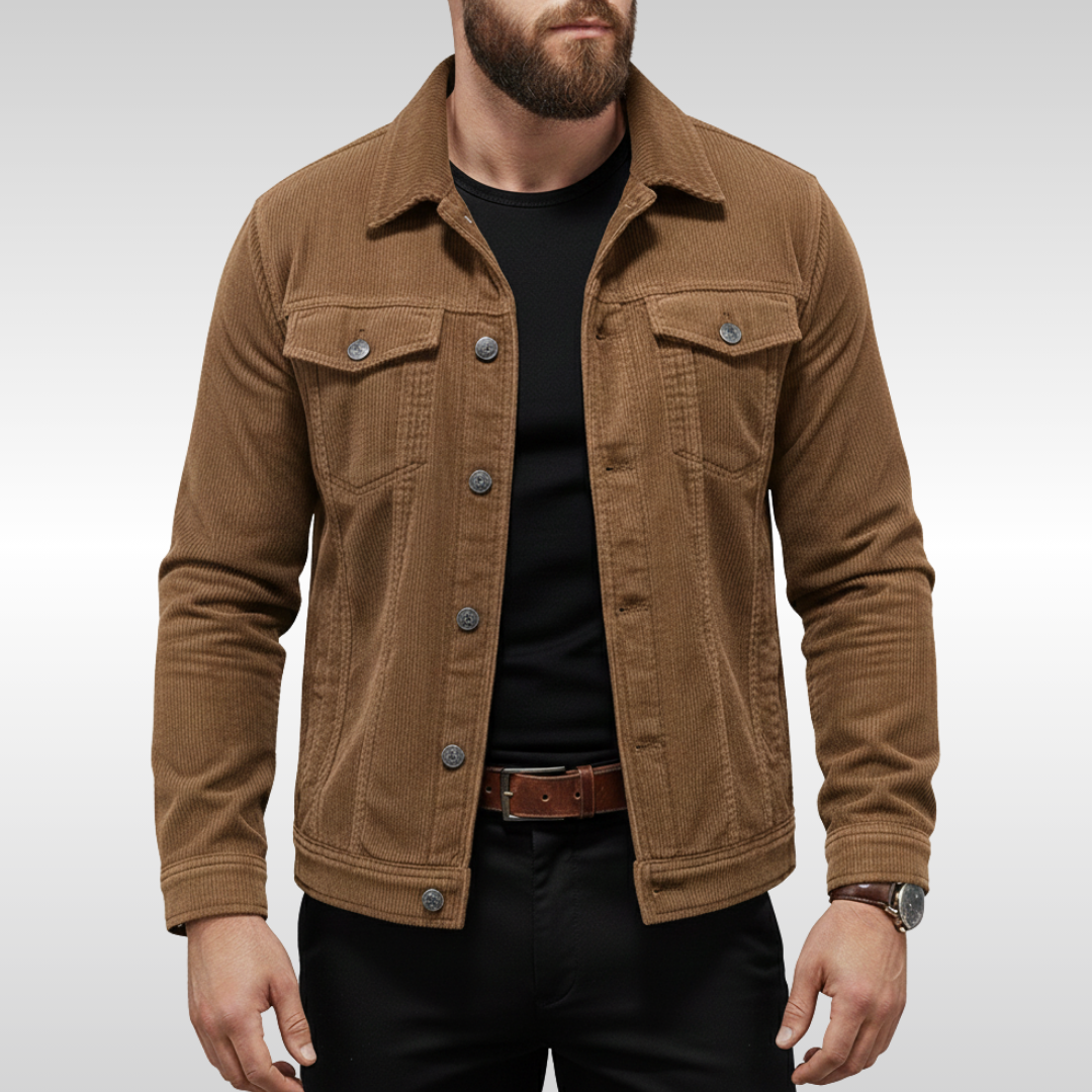 Men's Corduroy Jacket with Modern Comfort for Casual Wear