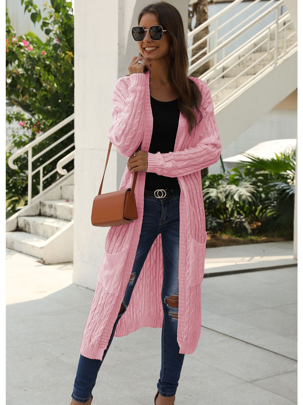 Knitted Long Sleeve Cardigan Sweater – Casual Wear, Layering