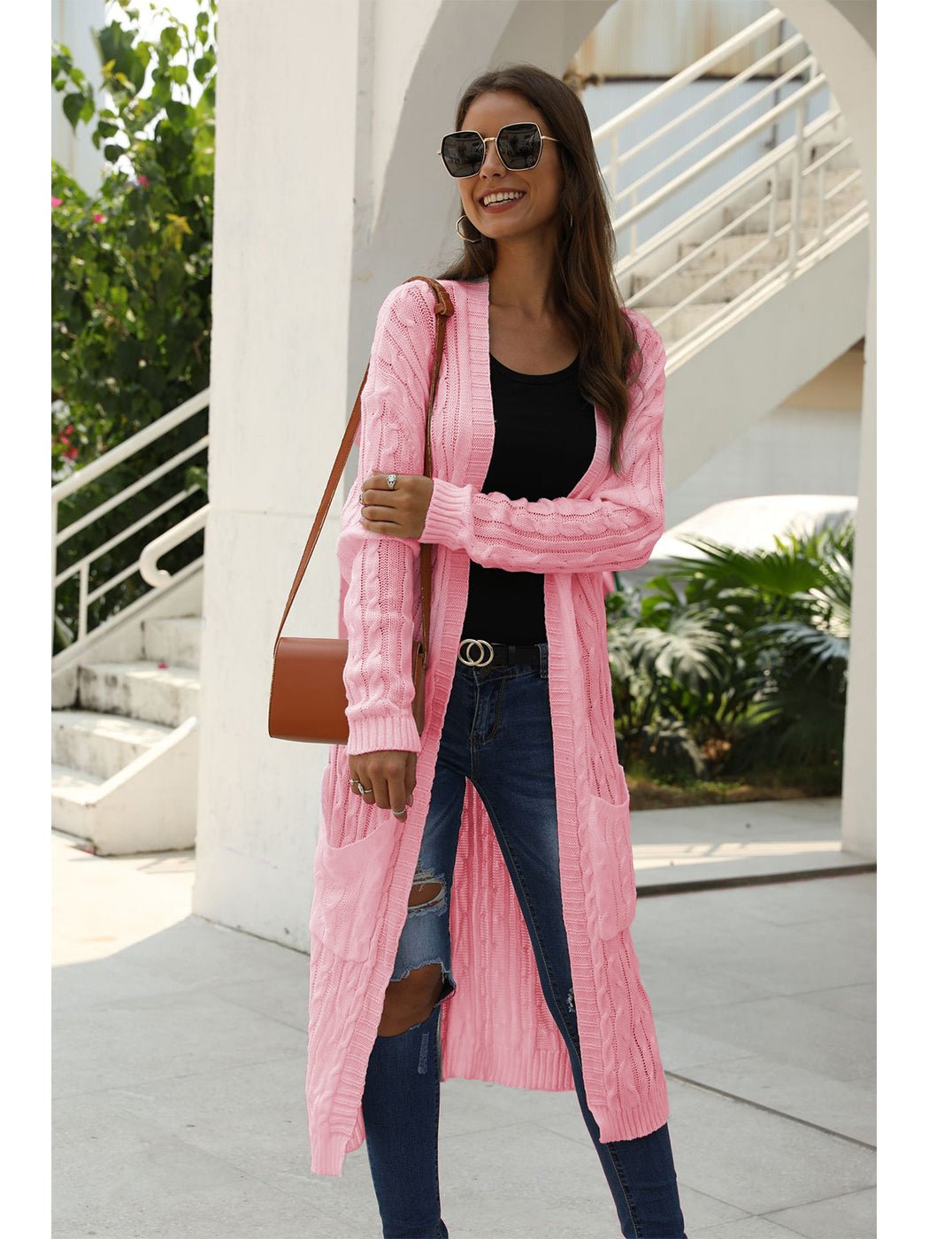 Knitted Long Sleeve Cardigan Sweater – Casual Wear, Layering