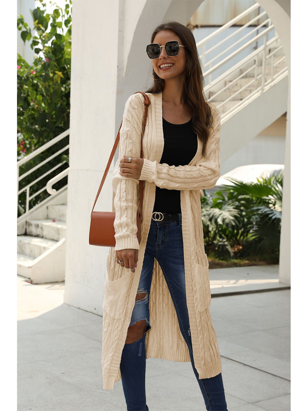 Knitted Long Sleeve Cardigan Sweater – Casual Wear, Layering