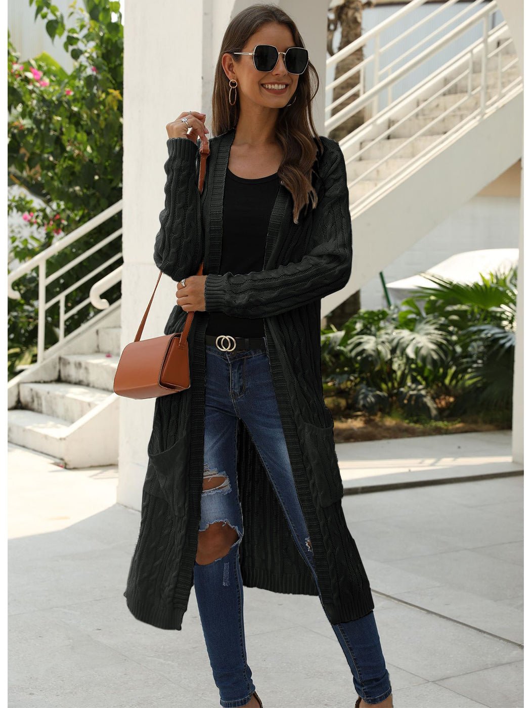 Knitted Long Sleeve Cardigan Sweater – Casual Wear, Layering