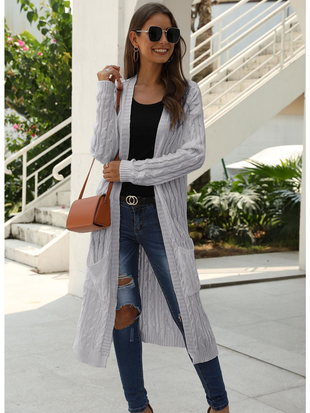 Knitted Long Sleeve Cardigan Sweater – Casual Wear, Layering