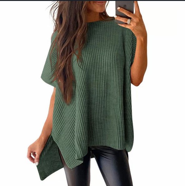 Pullover Knit T-Shirt for Women – Leisure, Casual