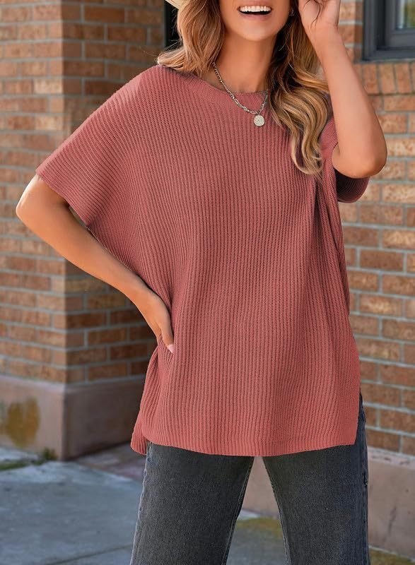 Pullover Knit T-Shirt for Women – Leisure, Casual