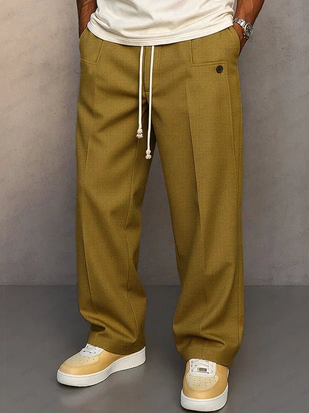 Adjustable Drawstring Pants for Men | Classic Fit | Casual Wear | Comfortable Fabric - Satinni