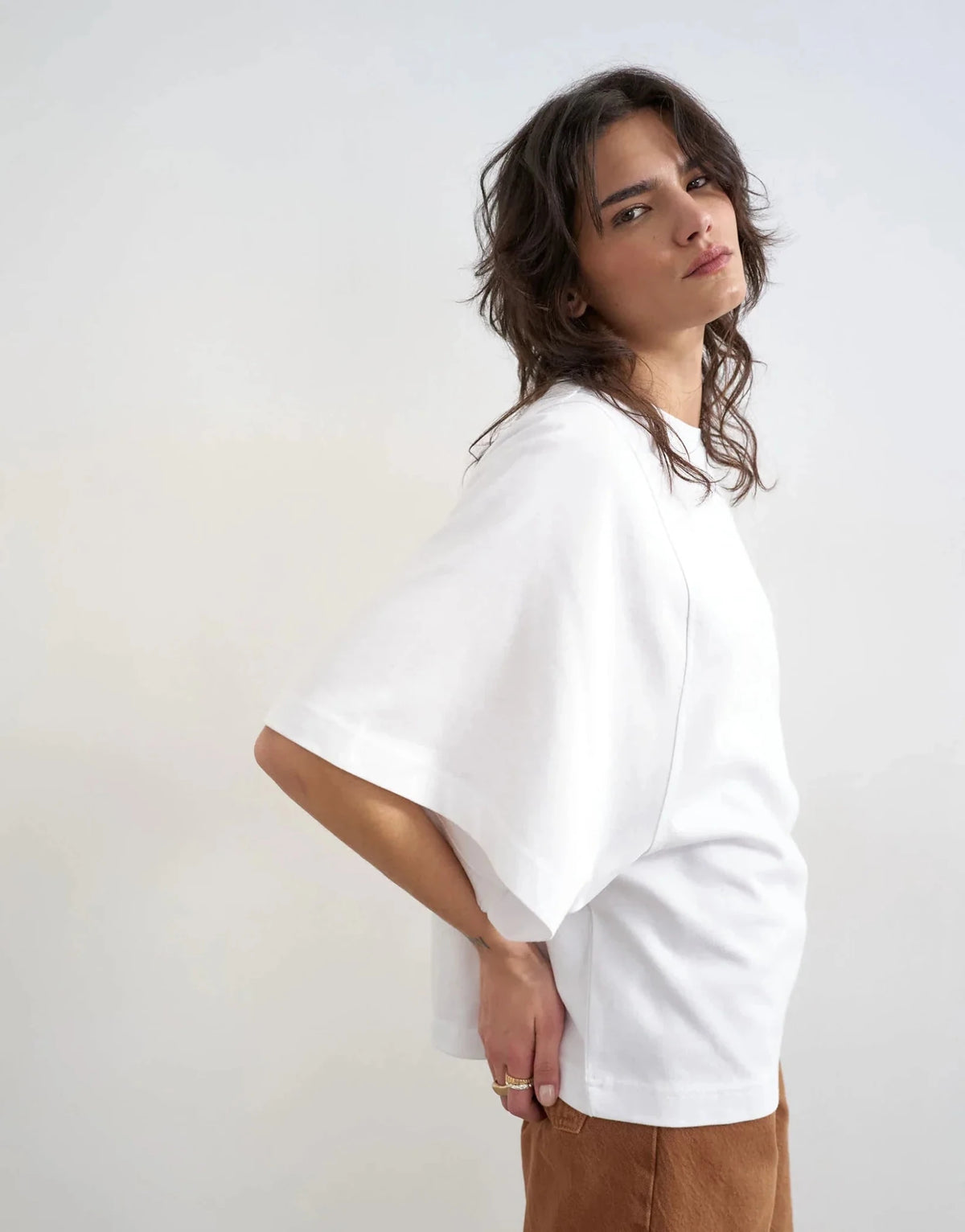 Batwing T-Shirt – Women's Oversized Short Sleeve Top, Casual Everyday Style - Satinni