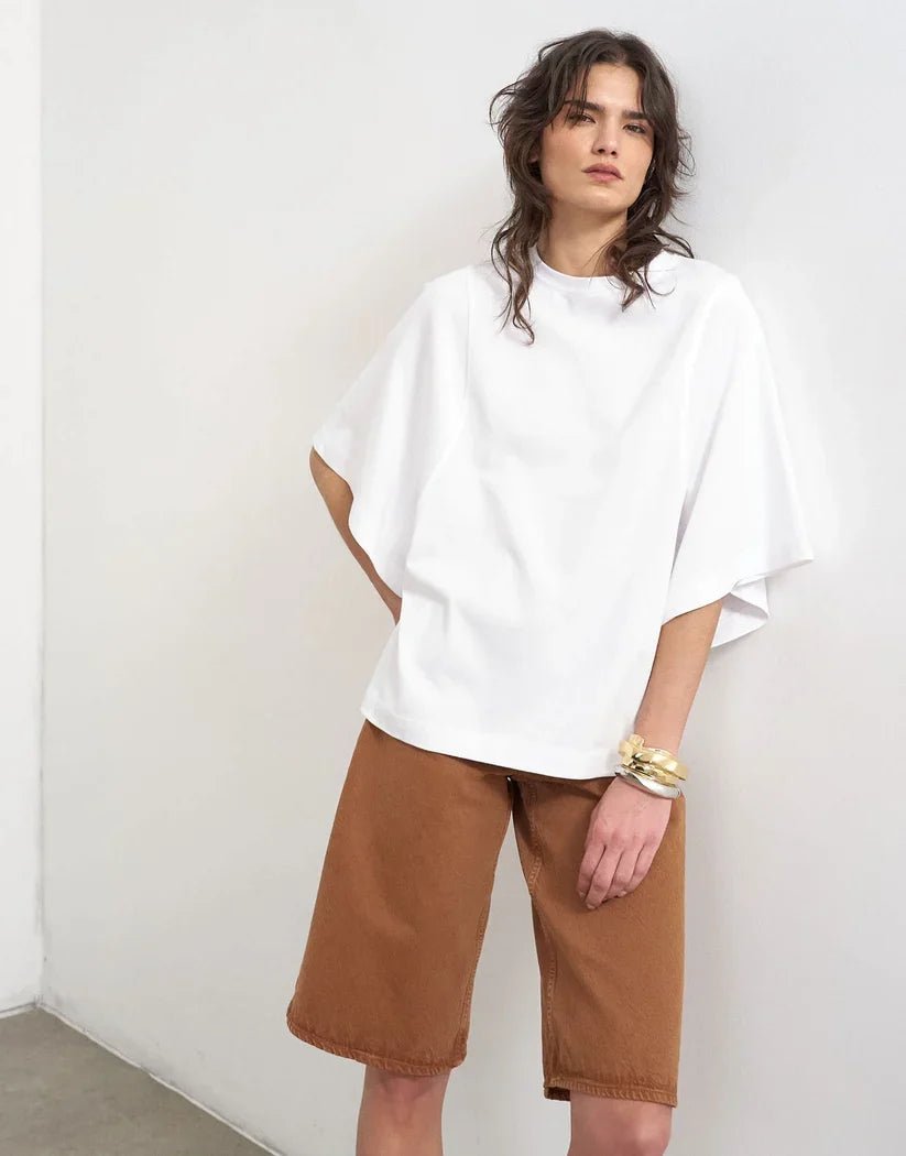 Batwing T-Shirt – Women's Oversized Short Sleeve Top, Casual Everyday Style - Satinni