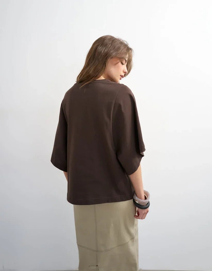 Batwing T-Shirt – Women's Oversized Short Sleeve Top, Casual Everyday Style - Satinni