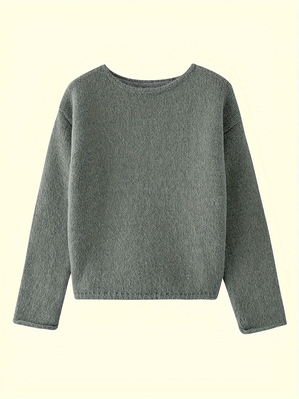 Women's Relaxed Crew Neck Sweater in Soft Knit for Casual Wear