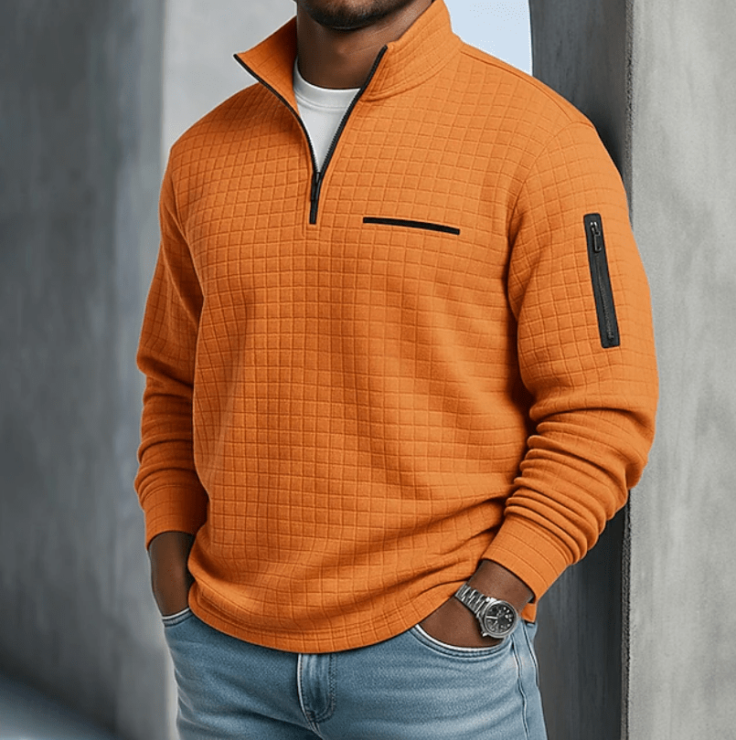 Casual Long Sleeve Waffle Shirt for Everyday Wear in Soft Cotton Blend - Satinni