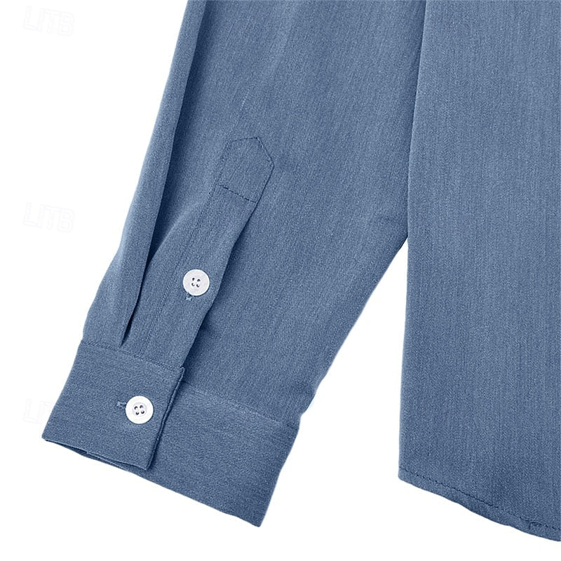 Casual Popover Shirt for Men | Lightweight Cotton | Versatile Everyday Wear - Satinnis