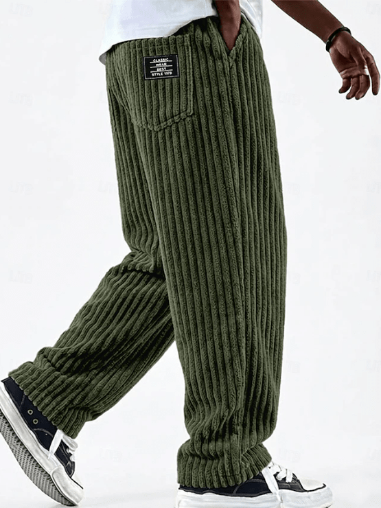 Classic Corduroy Everyday Pants for Men | Comfortable Casual Wear - Satinni