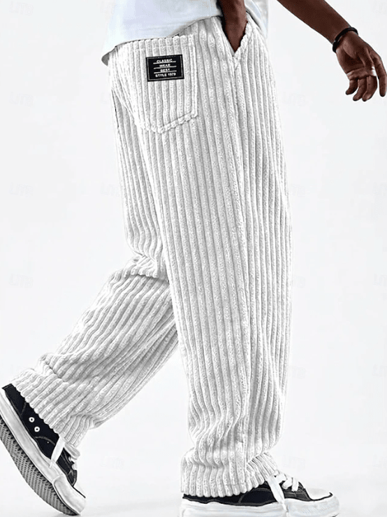 Classic Corduroy Everyday Pants for Men | Comfortable Casual Wear - Satinni