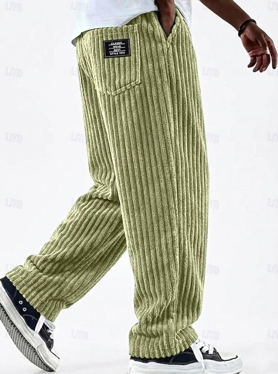 Classic Corduroy Everyday Pants for Men | Comfortable Casual Wear - Satinni