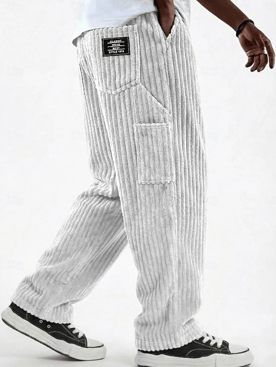Classic Corduroy Everyday Pants for Men | Comfortable Casual Wear - Satinni