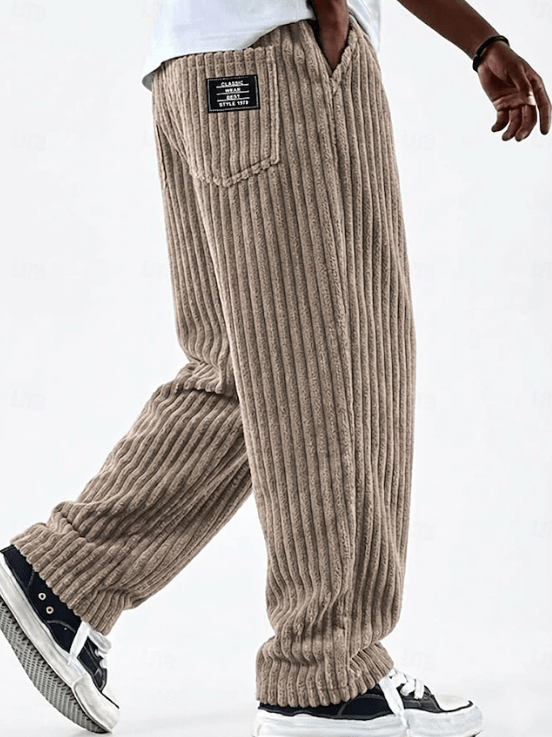 Classic Corduroy Everyday Pants for Men | Comfortable Casual Wear - Satinni