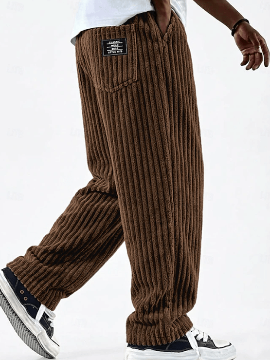 Classic Corduroy Everyday Pants for Men | Comfortable Casual Wear - Satinni