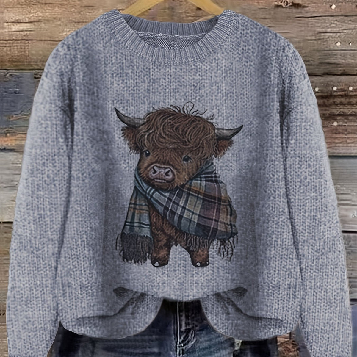 Cozy Crewneck Sweater for Women | Soft Knit Fabric | Casual Wear - Satinnis