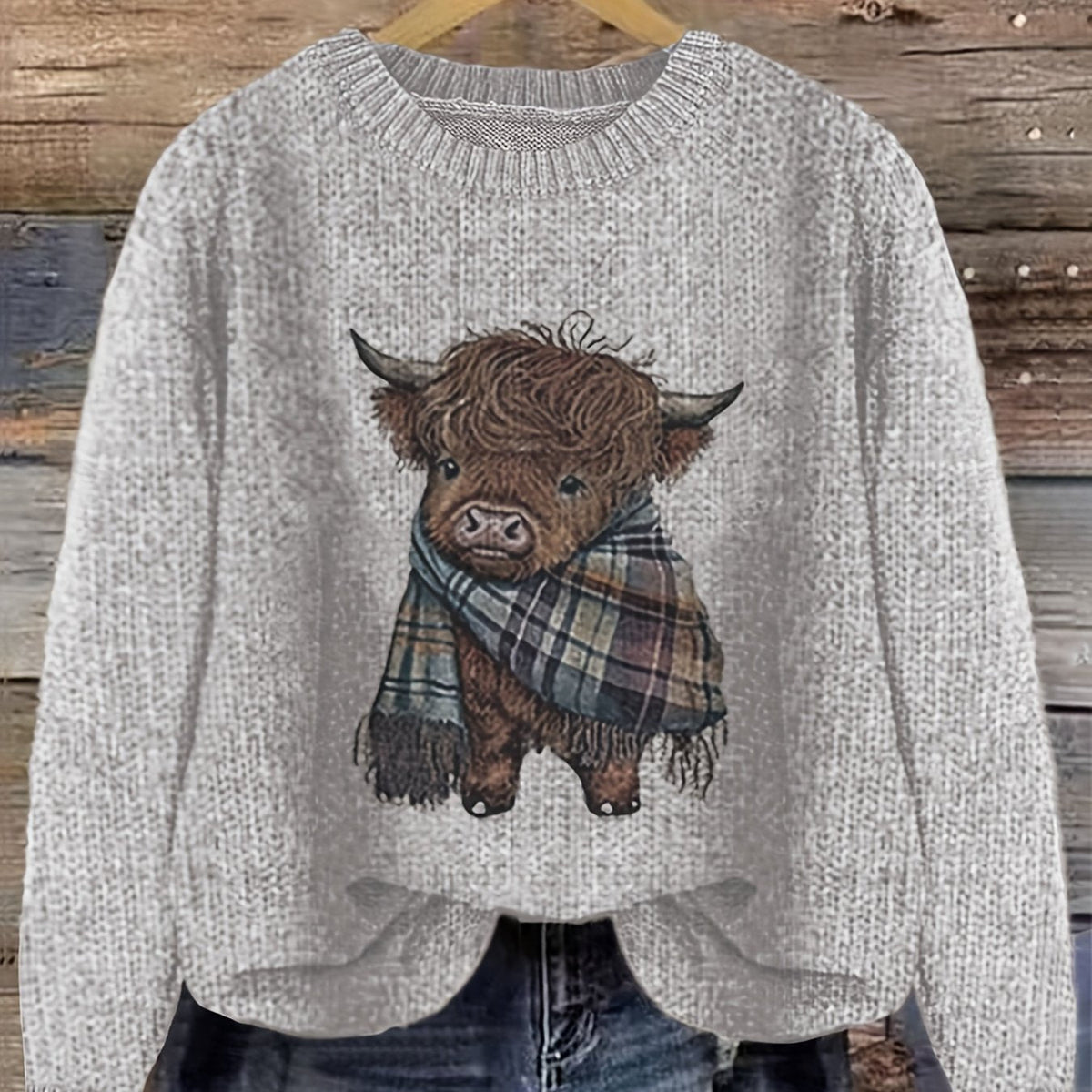Cozy Crewneck Sweater for Women | Soft Knit Fabric | Casual Wear - Satinnis