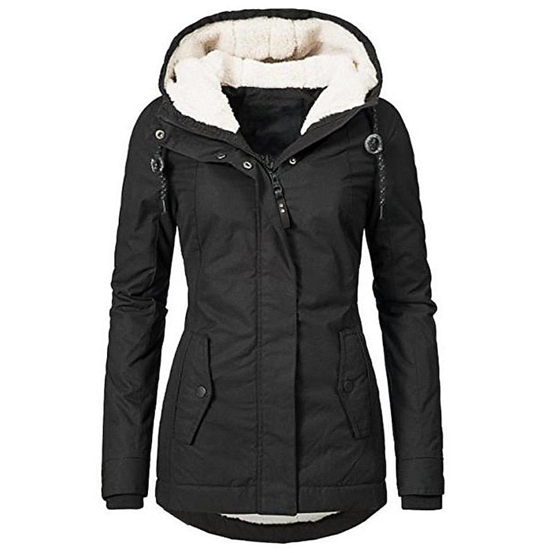 Cozy Hooded Winter Parka for Women - Warm Insulated Outerwear Jacket - Satinnis