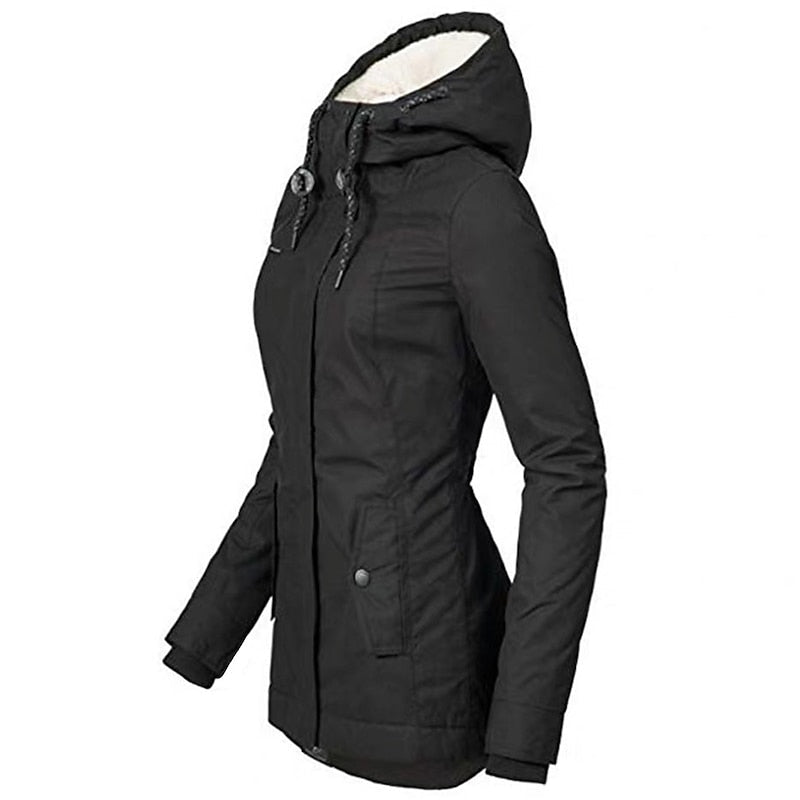 Cozy Hooded Winter Parka for Women - Warm Insulated Outerwear Jacket - Satinnis