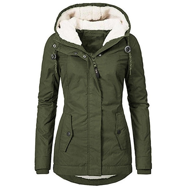 Cozy Hooded Winter Parka for Women - Warm Insulated Outerwear Jacket - Satinnis