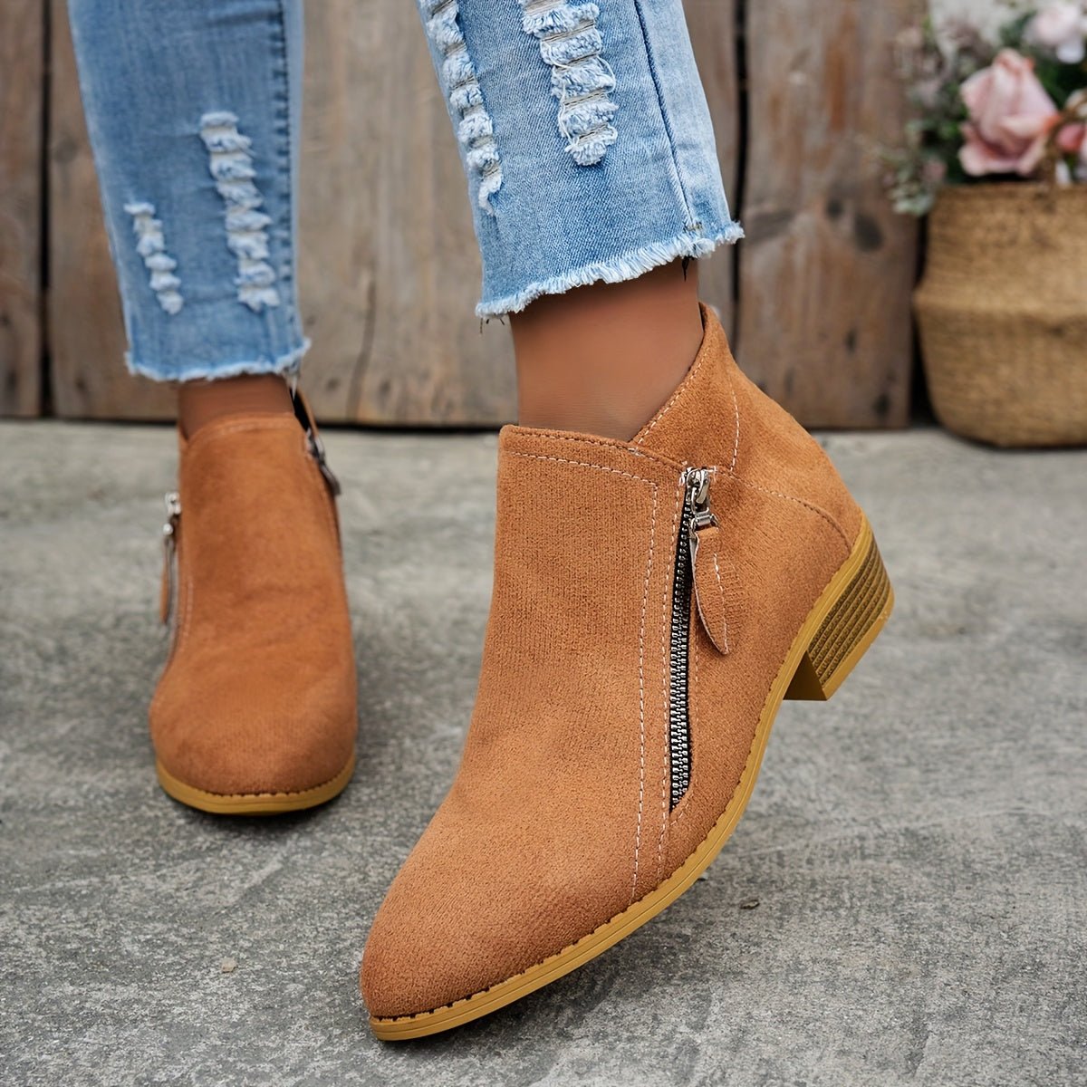Elegant Zipper Shoes for Women | Comfortable Design | Casual Footwear - Satinni