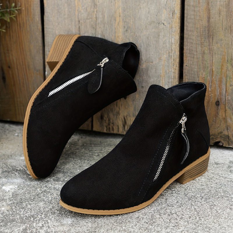 Elegant Zipper Shoes for Women | Comfortable Design | Casual Footwear - Satinni
