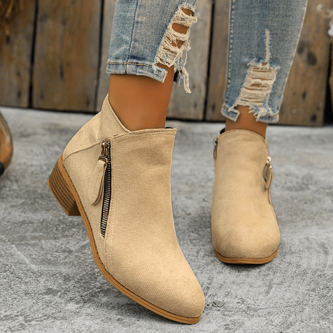 Elegant Zipper Shoes for Women | Comfortable Design | Casual Footwear - Satinni
