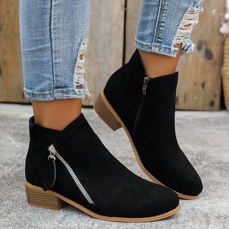 Elegant Zipper Shoes for Women | Comfortable Design | Casual Footwear - Satinni