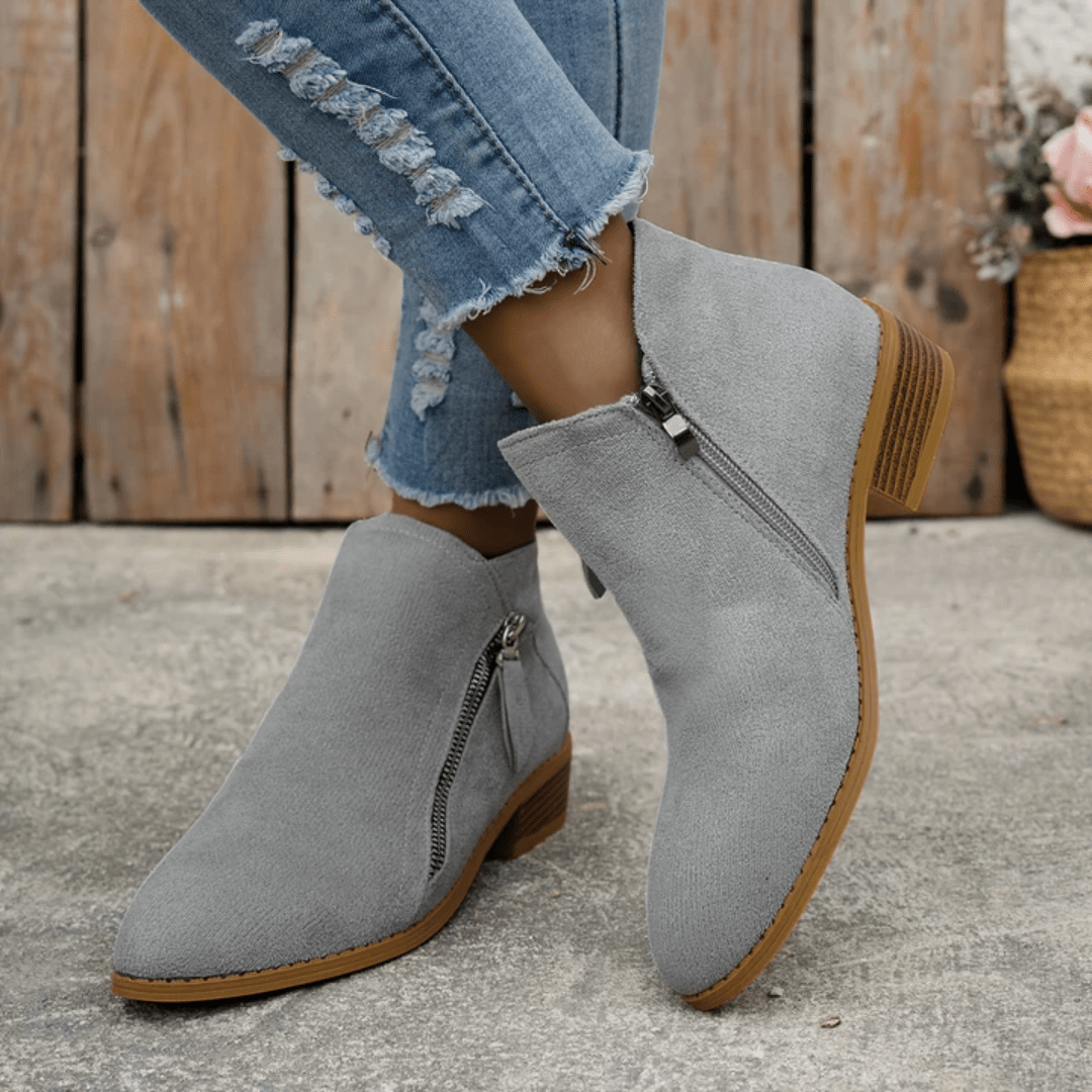 Elegant Zipper Shoes for Women | Comfortable Design | Casual Footwear - Satinni