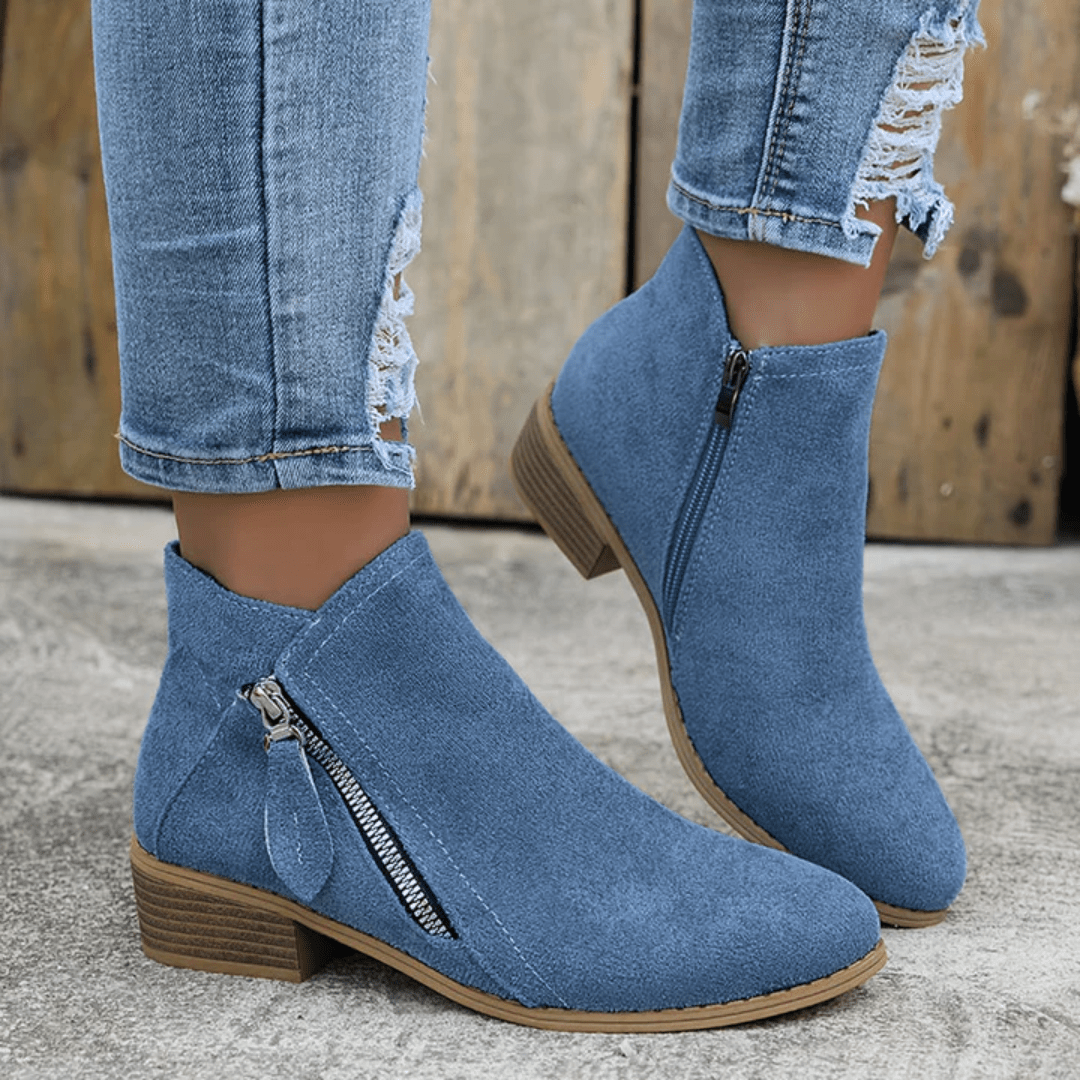 Elegant Zipper Shoes for Women | Comfortable Design | Casual Footwear - Satinni