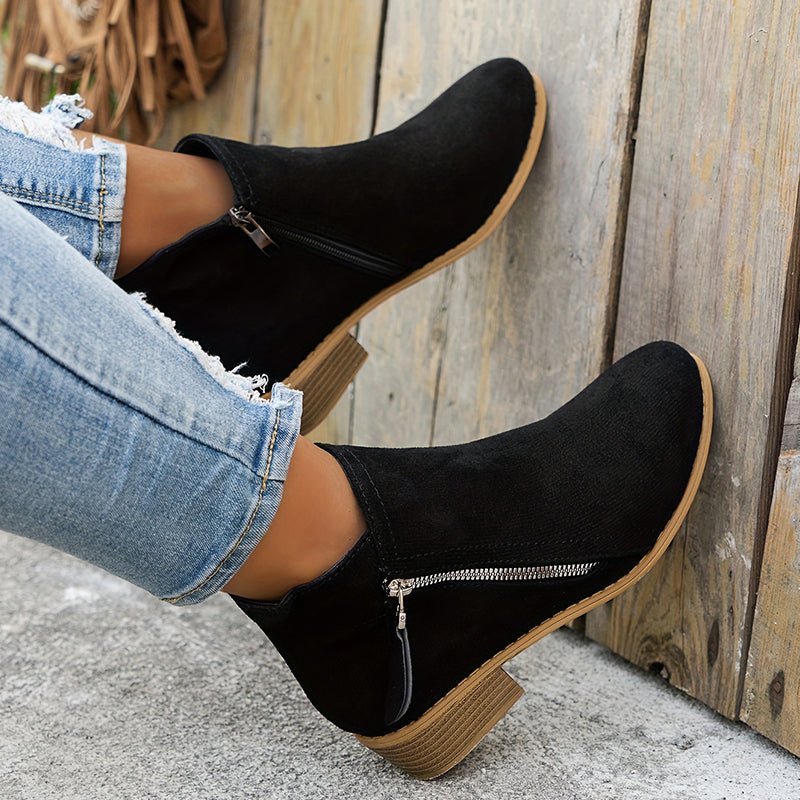 Elegant Zipper Shoes for Women | Comfortable Design | Casual Footwear - Satinni