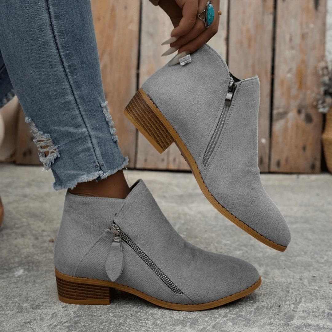 Elegant Zipper Shoes for Women | Comfortable Design | Casual Footwear - Satinni