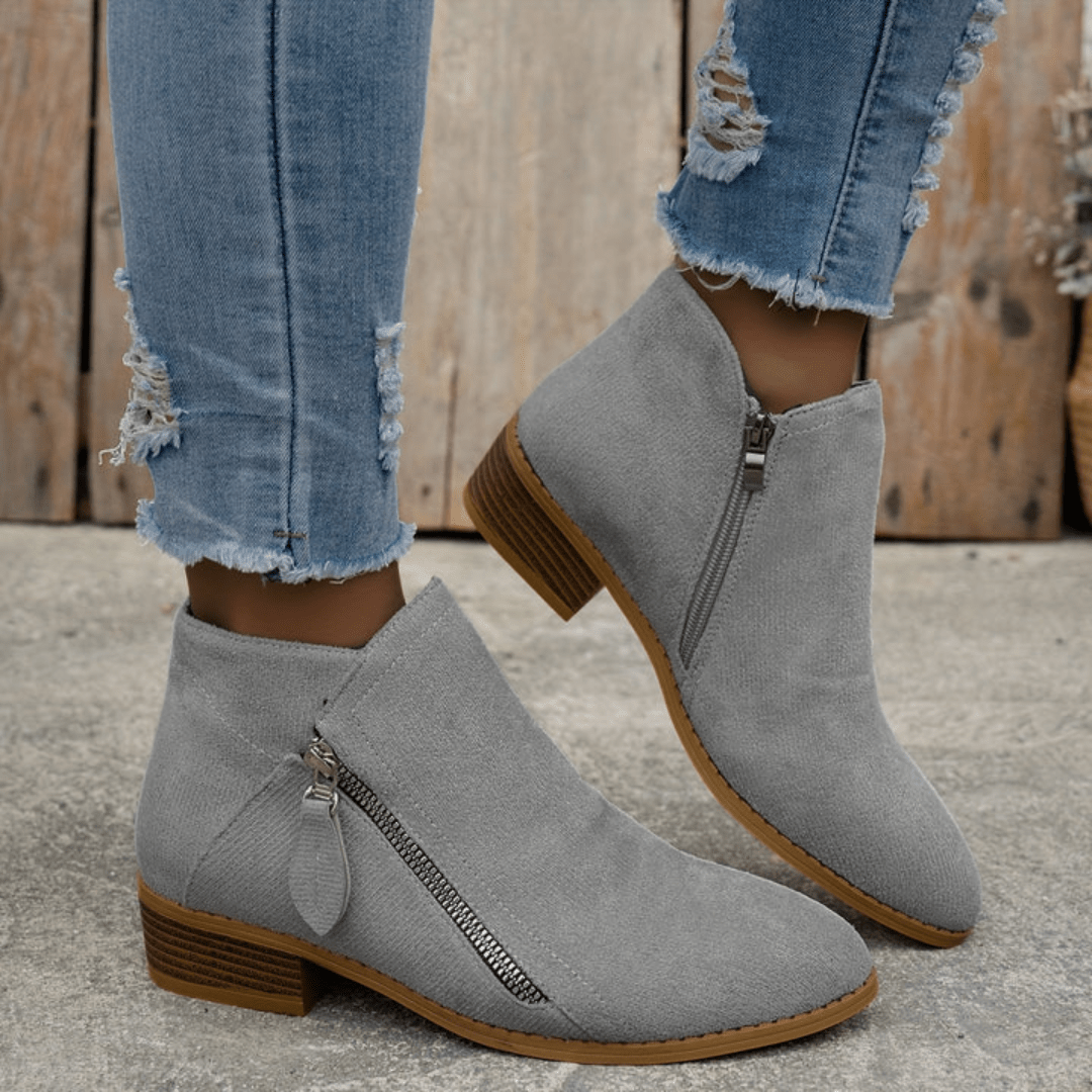 Elegant Zipper Shoes for Women | Comfortable Design | Casual Footwear - Satinni
