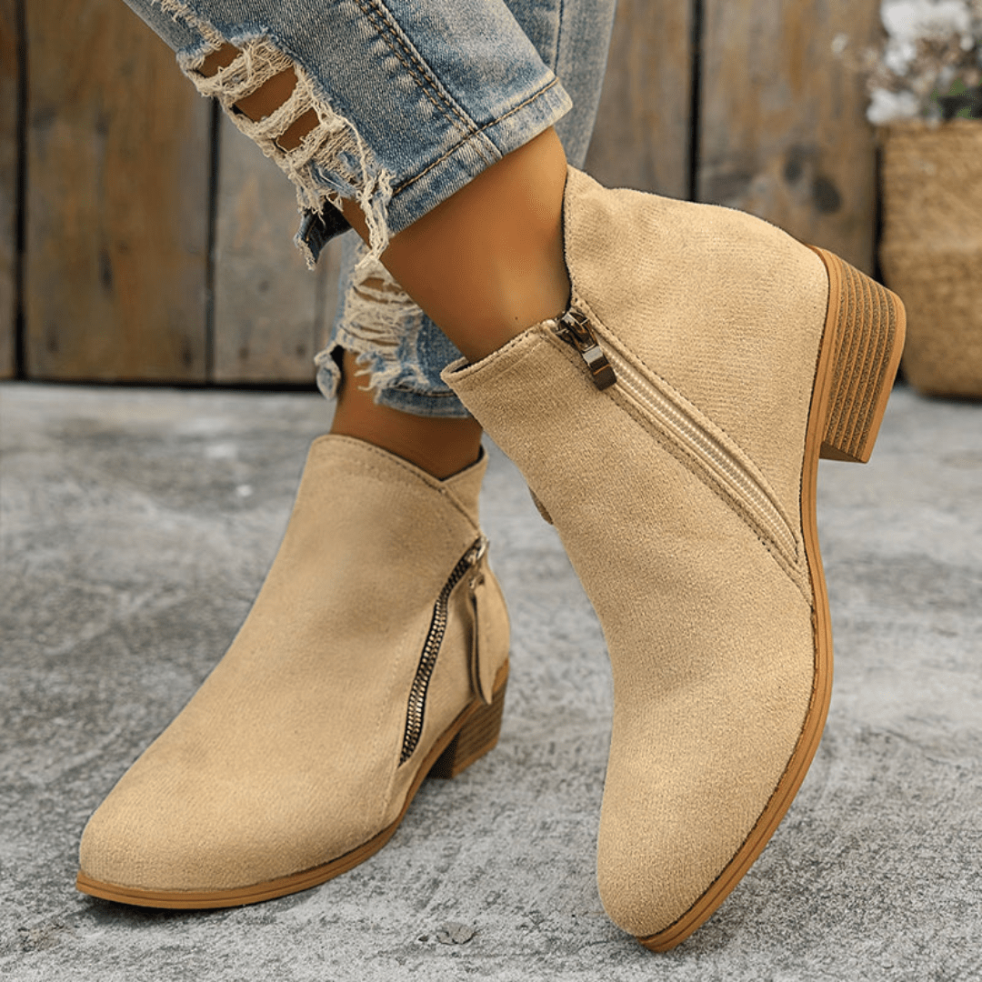 Elegant Zipper Shoes for Women | Comfortable Design | Casual Footwear - Satinni