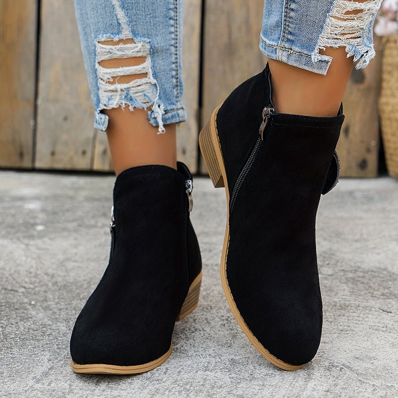 Elegant Zipper Shoes for Women | Comfortable Design | Casual Footwear - Satinni