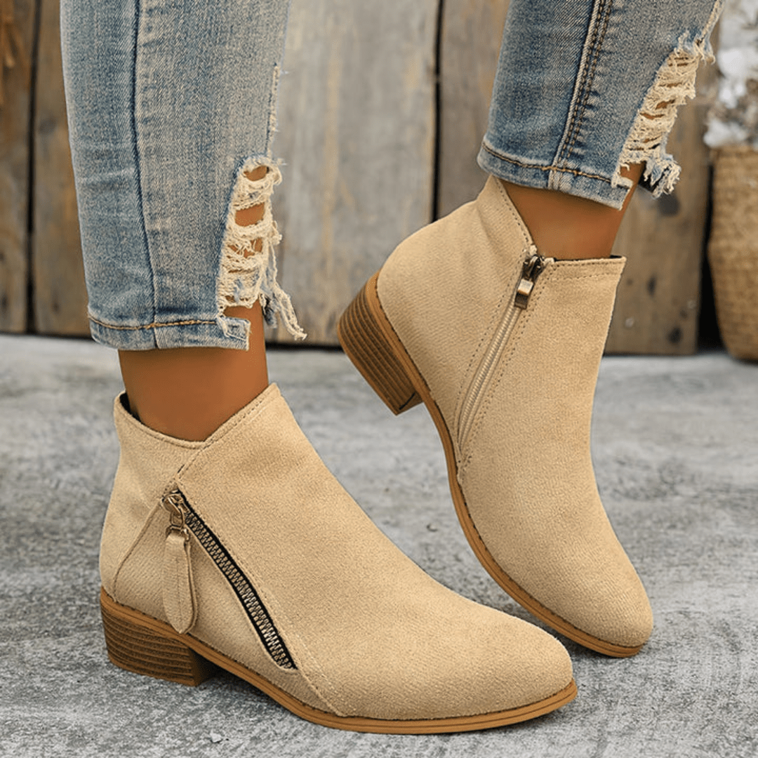 Elegant Zipper Shoes for Women | Comfortable Design | Casual Footwear - Satinni