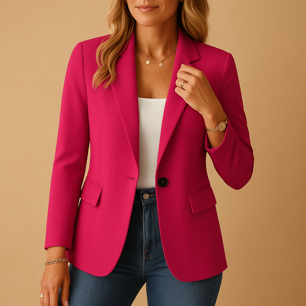 Fitted Tailored Blazer in Soft Fabric for Professional and Casual Wear - Satinni