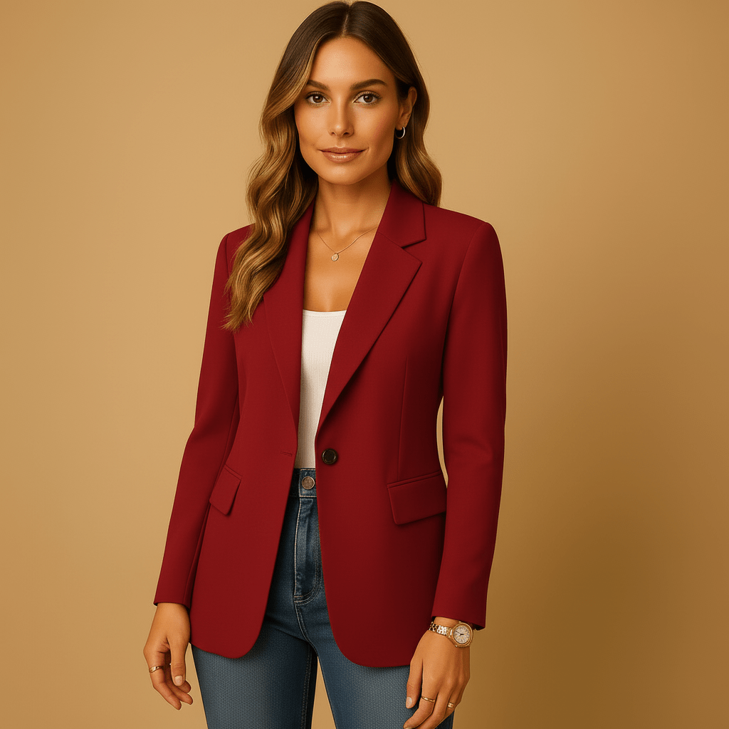 Fitted Tailored Blazer in Soft Fabric for Professional and Casual Wear - Satinni