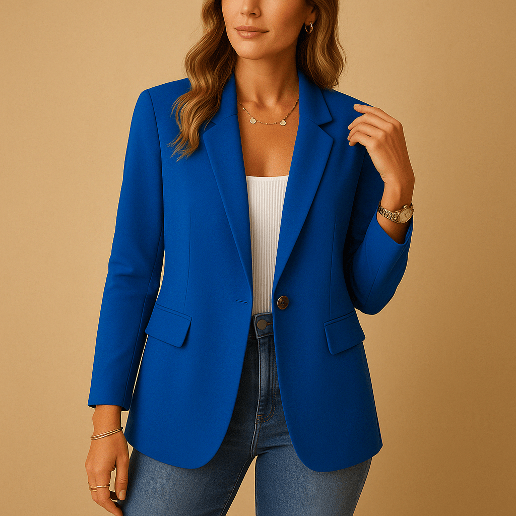 Fitted Tailored Blazer in Soft Fabric for Professional and Casual Wear - Satinni