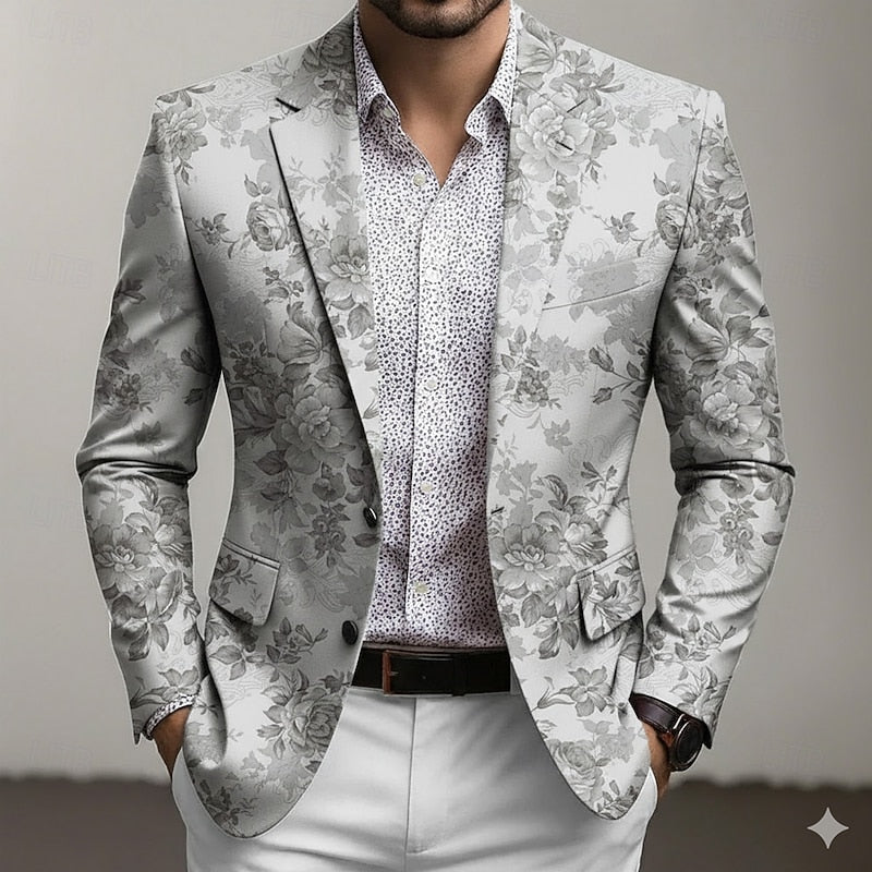 Floral-Print Blazer for Women | Refined Style | Perfect for Office or Events - Satinni