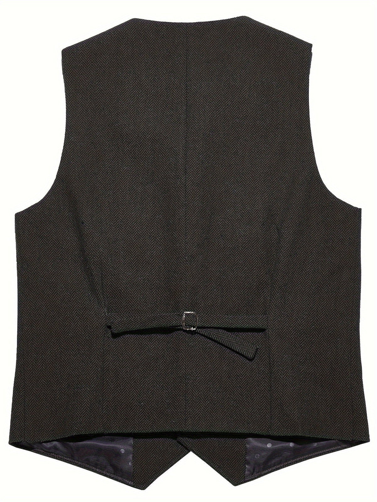 Herringbone Waistcoat in Refined Fabric for Formal or Smart-Casual Wear - Satinni
