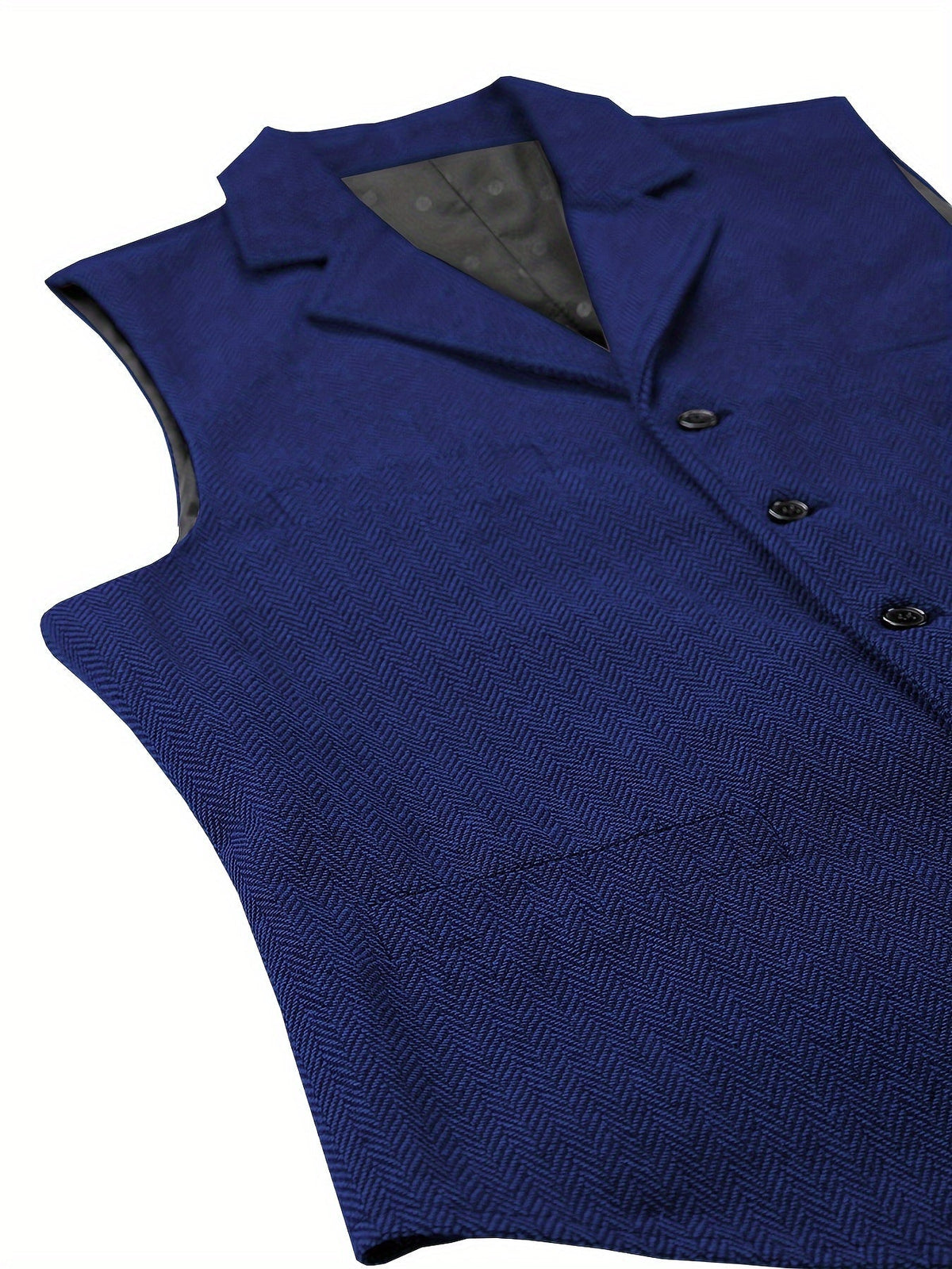 Herringbone Waistcoat in Refined Fabric for Formal or Smart-Casual Wear - Satinni