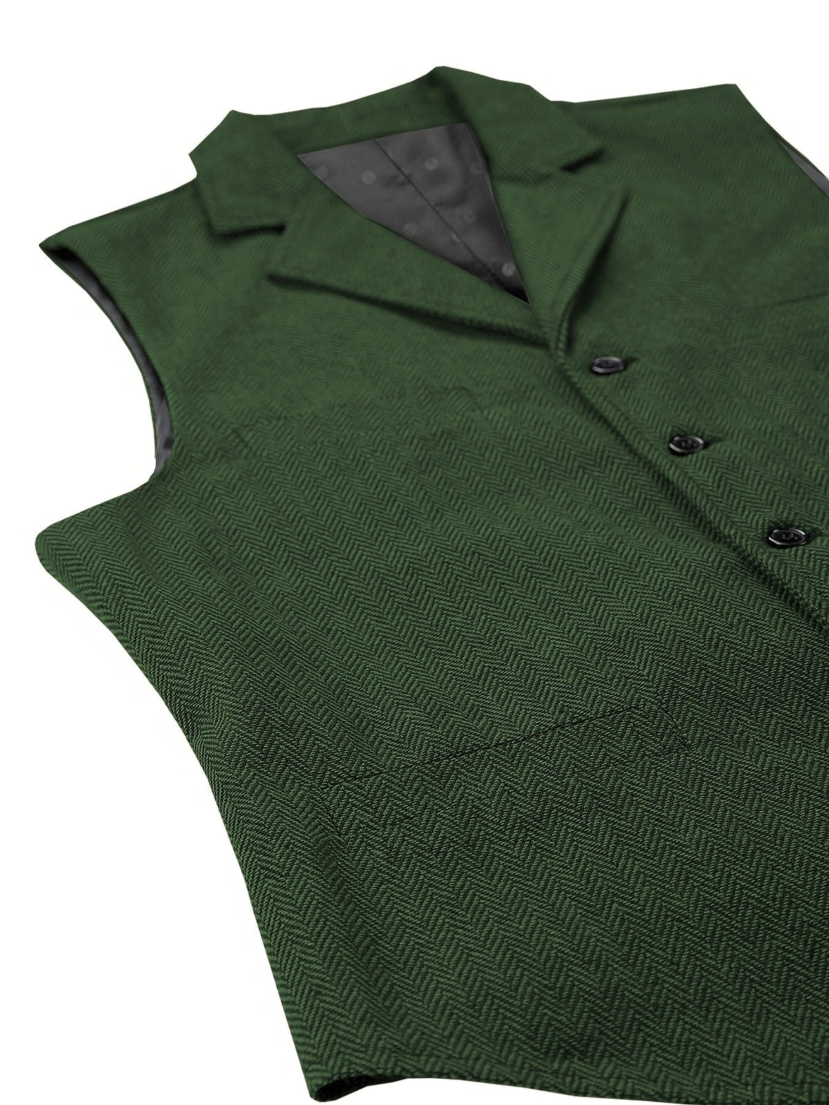Herringbone Waistcoat in Refined Fabric for Formal or Smart-Casual Wear - Satinni