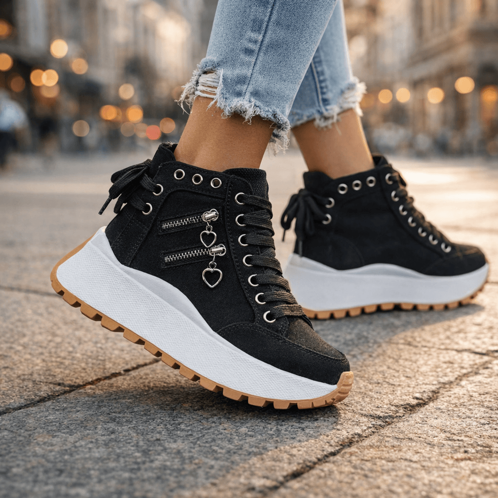 High Cut Lace Shoes for Women | Premium Quality | Stylish Footwear - Satinni