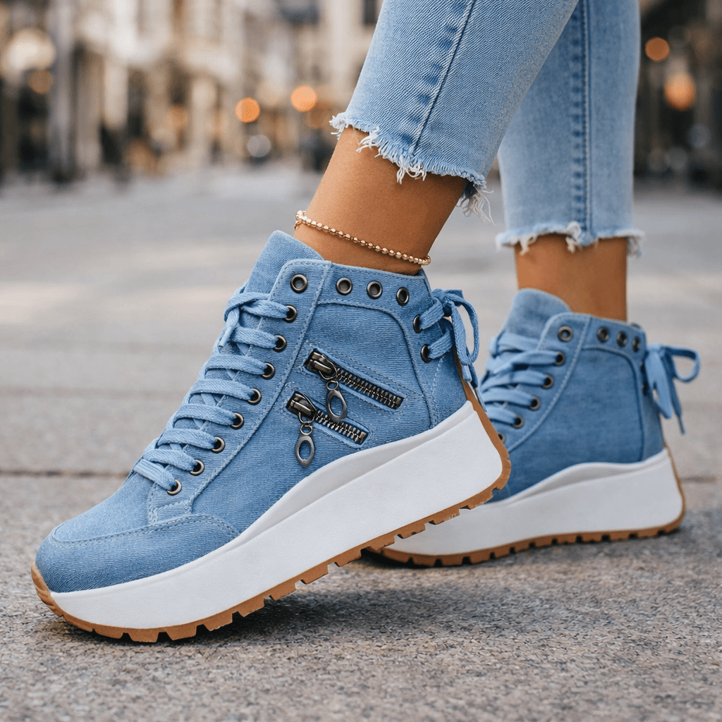 High Cut Lace Shoes for Women | Premium Quality | Stylish Footwear - Satinni