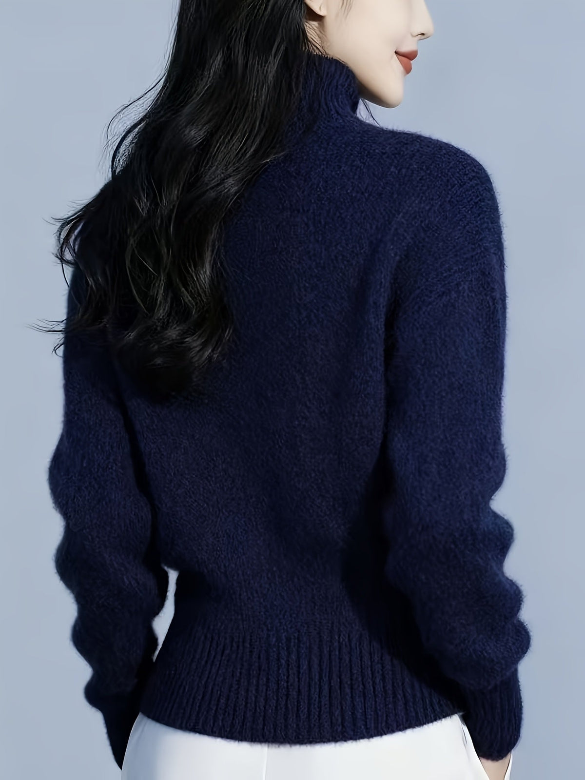 High-Neck Button Cardigan in Soft Knit for Women’s Casual Wear - Satinni