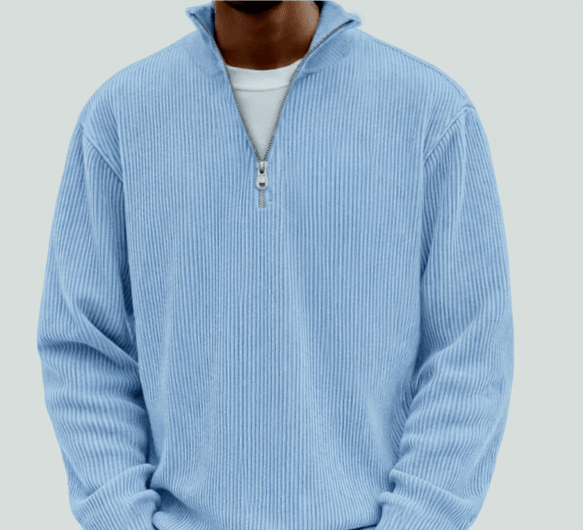 High Neck Zipper Sweater | Stylish Knit Pullover for Casual Wear - Satinni